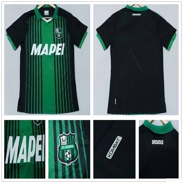 

2019 2020 sassuolo soccer jerseys 9 djuricic 73 locatelli 10 matri 27 boateng sensi boga customize green black 19 20 football shirts, Black;yellow