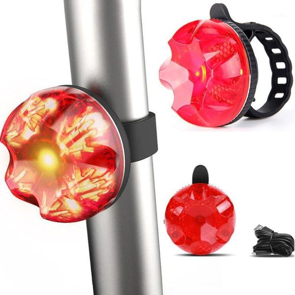 

bike lights waterproof bicycle taillight usb charging glare warning light1