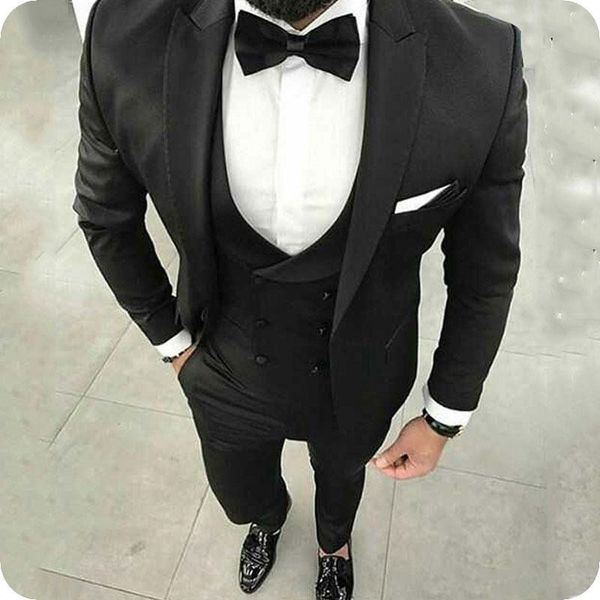 

classic one button groom wedding peak lapel men muits mens wedding suits tuxedo costumes de pour hommes men(jacket+pants+tie+vest) w633, Black;gray