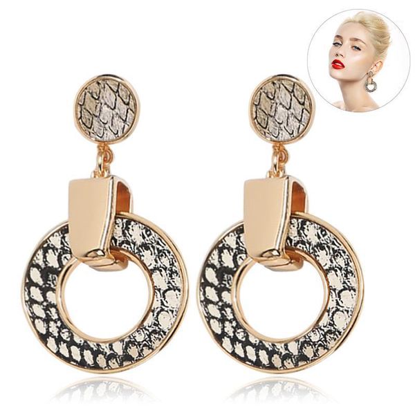 

2020 new creative dangle earrings fashion snake print drop earrings for women girls party jewelry gift dropshipping1, Silver