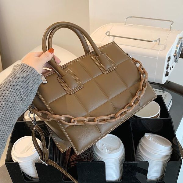 

cross body large capacity pu soft leather women's designer shoulder messenger bag mature retro chain handbag fashion