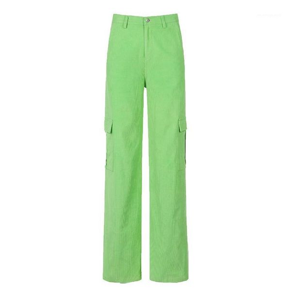 

women's pants & capris casual fashion loose long women solid high waist corduroy trousers pockets ladies streetwear club wide leg palaz, Black;white