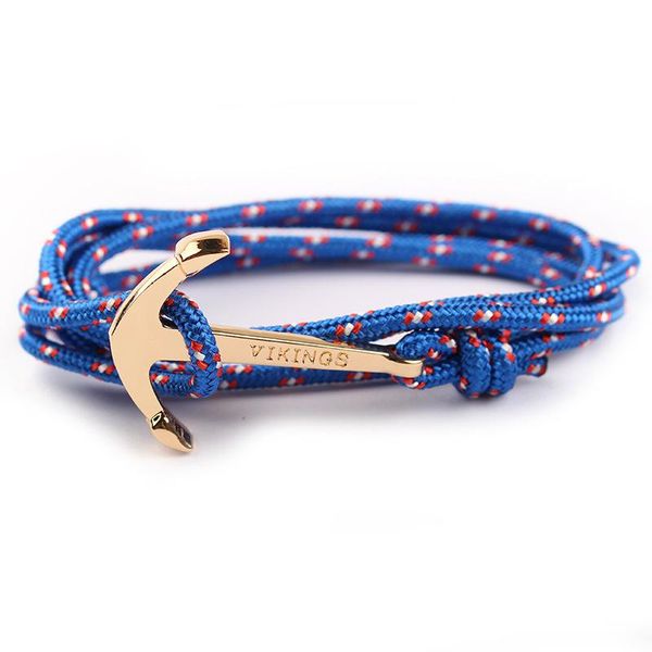 

fashion 10 colors summer beach nylon rope chain & link bracelets popular jewelry anchor bracelets for women men dropshipping wmtpcp