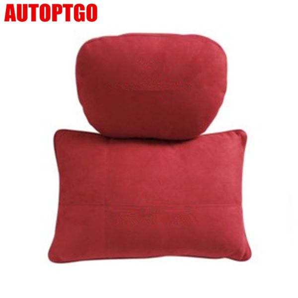 

red dark car headrest/back cushion/hold/waist pillow w/logo for maserati ghibli levante quattroporte gt gc