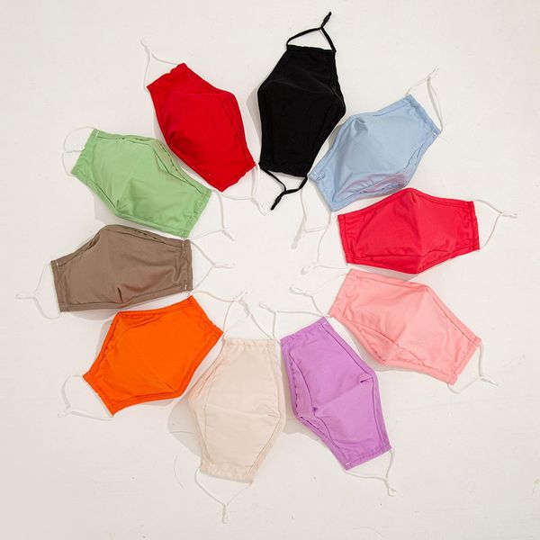 

anti factory candy color cotton face protective dust masks washable reusable mask women men summer thin 10 colors hha1476