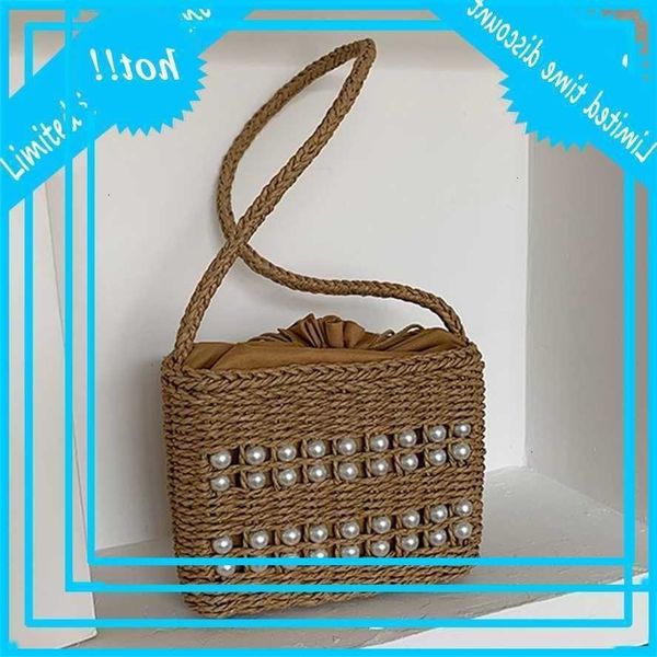 

2020 new pearl fashion tub hand tissue seaside vacation designer handbag women shoulder messenger bags