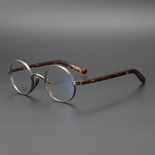 

exquisite retro style round frames for men and gentlemen full frame metal glasses tortoise-shell mirror legs glasses, Silver