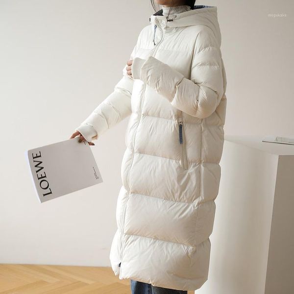 

women's winter down jacket 2020 long 90% white duck down coat female puffer jacket women hooded parkas thick coats gd68 kj51231, Black