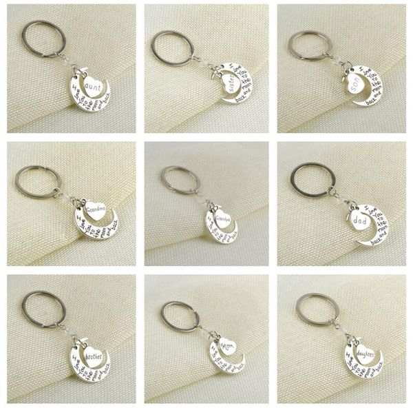 

я люблю тебя на луну и обратно письма металлические брелок пару любовные ключ кольцо держатель подвески сумка ключ кулон валентина рождестве, Red;brown