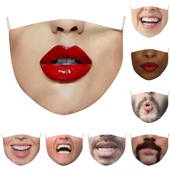 

взрослый творческий смешной печати наружная маска хлопчатобумажная моющаяся многоразовая маска для лица регулируемая раковина maske masque h