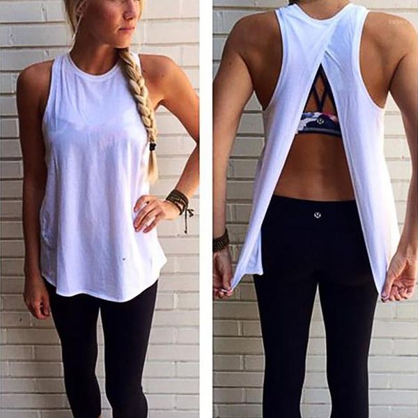 

sleeveless t-shirt lean back loose split back cotton vest slim breathable eyes21, Black;blue