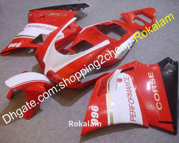 Carenatura per Ducati 996 748 1996-2002 Moto Shell 916 96 97 98 99 00 01 02 Carene Bianco Rosso Nero (stampaggio ad iniezione)