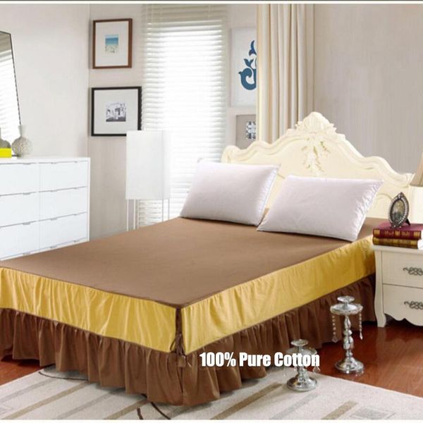 

bedspread stitching bedskirt cotton bed coverlet 1/3pcs quality bedspreads set with mattress cover