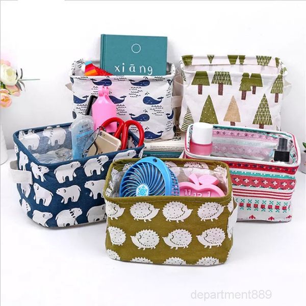 

a-foldable deakstorage cabinet underwear holder cosmetic stationery pastoral floral animal washing organizer owf1037