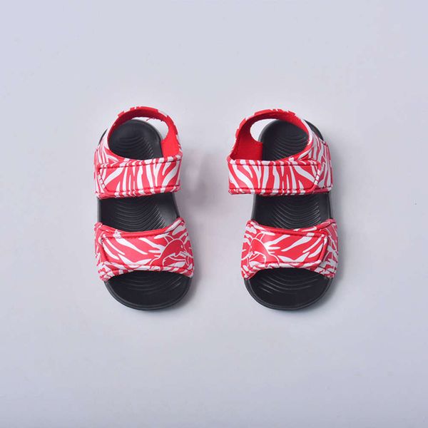 

velcro boys and girls new children's wear-ristant beach sandals, Black;red