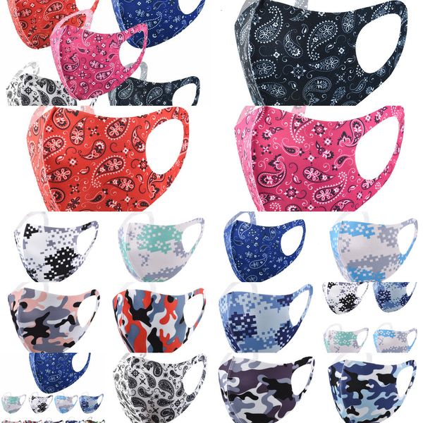 

u4gequ fast shipping mask fashion face masks printed cartoon camo ice silk facemask sunscreen spring summer dustproof dust mouth n