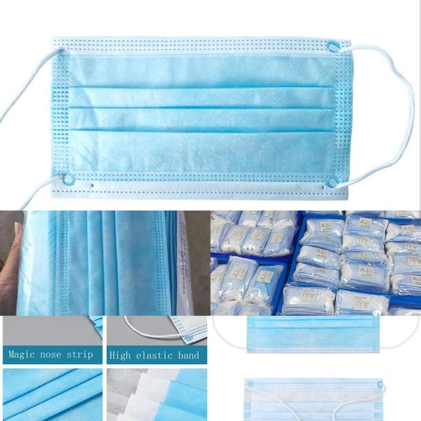 

om5factorydisposable face 200 thick 3-layer masks pcs with earloops for salon, home use comfortable in stock maskoutletk