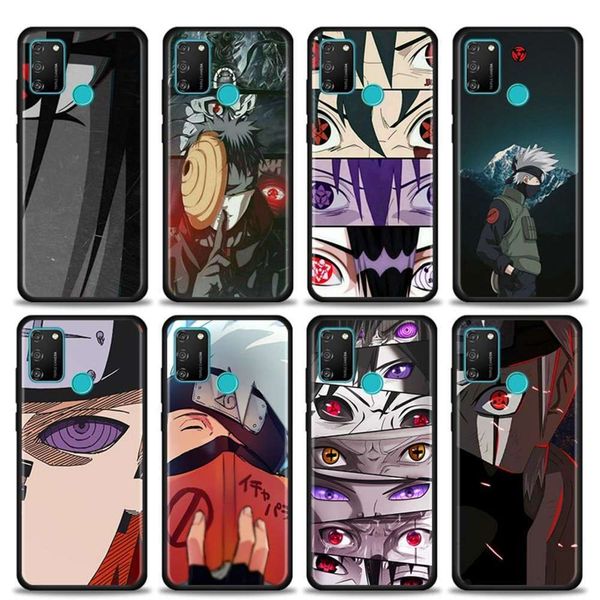 

naruto kakashi animated mobile phone black soft cover, honor 8x 8s 9s 9c 9a 9x 10 20 s 30i pro lite x10 max 5g4fre