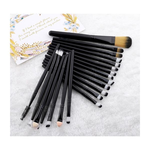 

fld 20pcs mini eye makeup щетки набор фундамент порошок теней для глаз подводка для глаз ресница для ресниц макияж кисти косметические красо