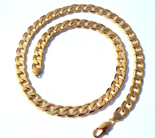 

heavy classic mens 18k real yellow solid gold chain neck wmtkys dh_garden, Silver