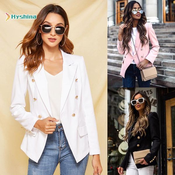 

thick v-neck long sleeve multicolor classic blazer women's coat, White;black