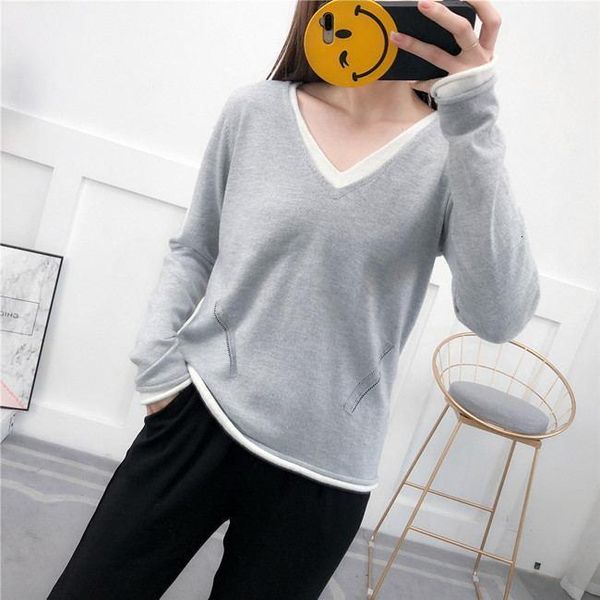 

spring and autumn cashmere sweater women 2021 v neck knitted pullover female soft 3 4 sleeve cashmere jumper casual sweaters, White;black