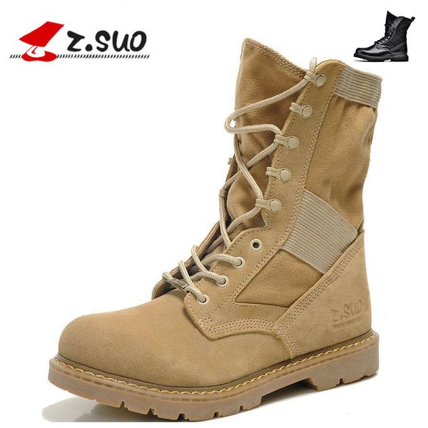

fashion special soldier desert british leather work men's military combat boots zs988 c1212, Black;white