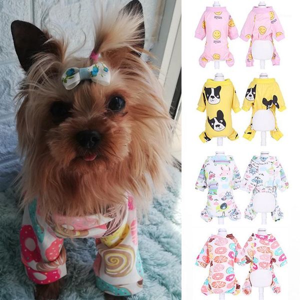 

dog jumpsuit pajamas cute floral pet clothes puppy cat pajamas overalls sweet pet nightshirt for small medium large dog dropship1