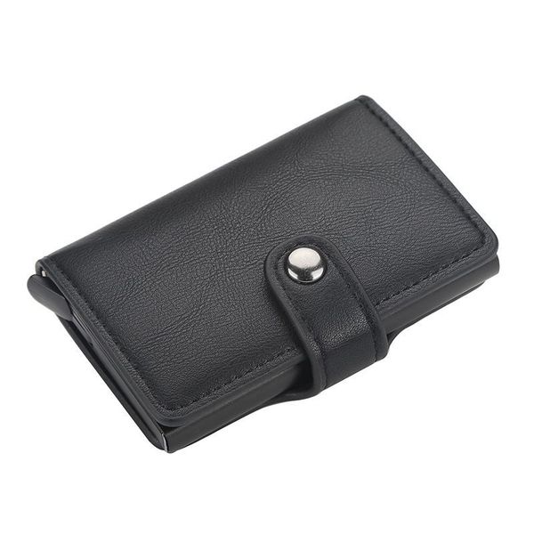 

hbp new rfid anti-magnetic card holders smart wallets men pu leather purse vintage short women purses mini money bag dropshipping black, Brown;gray