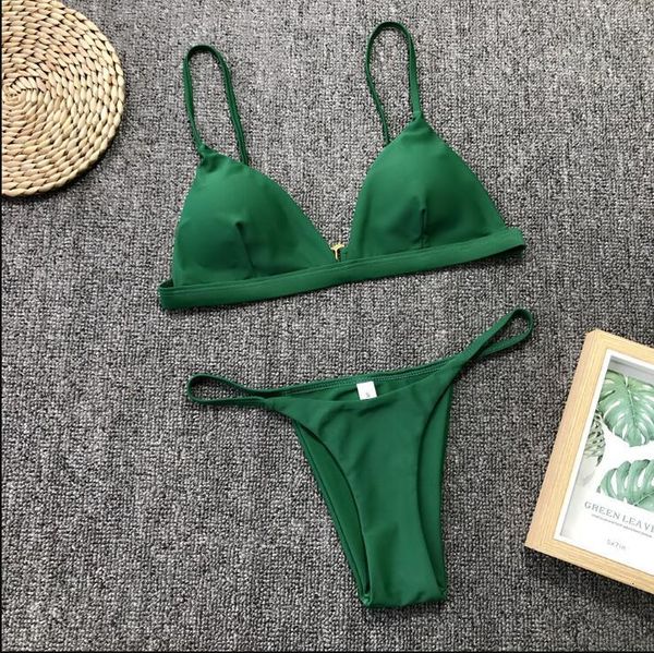 

new bikinis women swimsuit low waisted bathing suits swim halter push up bikini set swimwear, Black