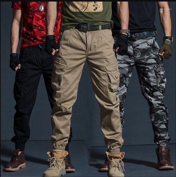 

outdoor pants summer thin stretch cargo malemilitary tactical multi-pocket slim wear-resistant camouflage trousers joggers pants1, Black;green
