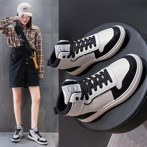 

spring/autumn new high fashion sneakers flat platform shoes woman zapatos de mujer mixed color lace-up designer shoes female #mo25