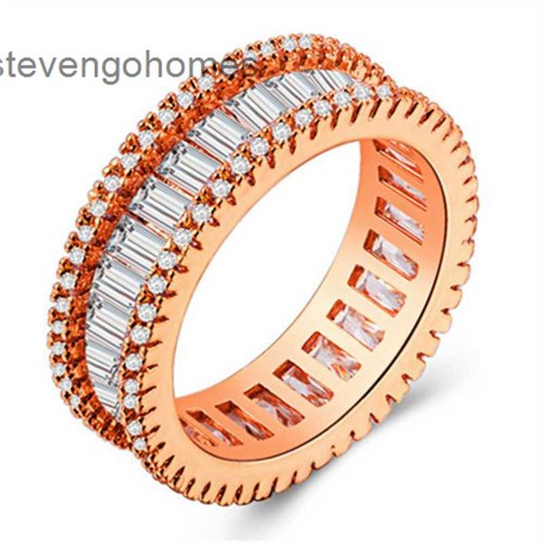 

gold luxury plated women's zircon silver ring diamond jewelry