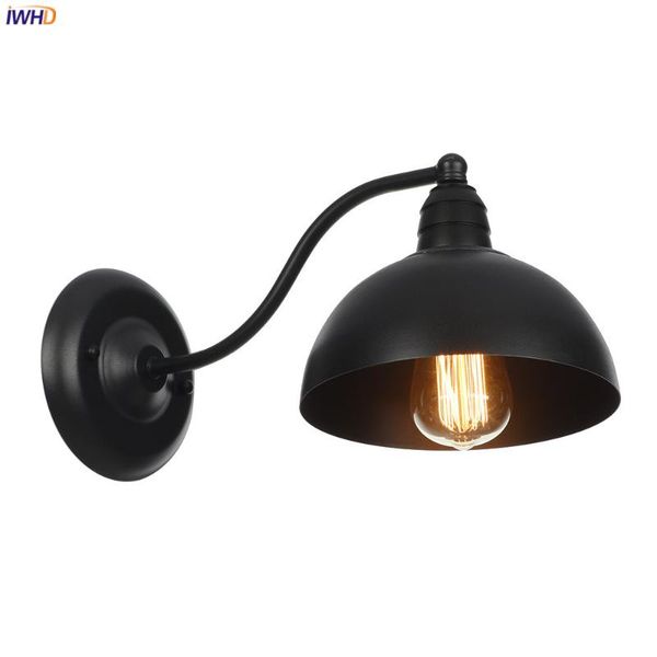 

iwhd black metal retro wall lights for home lighting bedroom bar mirror stair light loft industrial vintage wall lamp sconce led