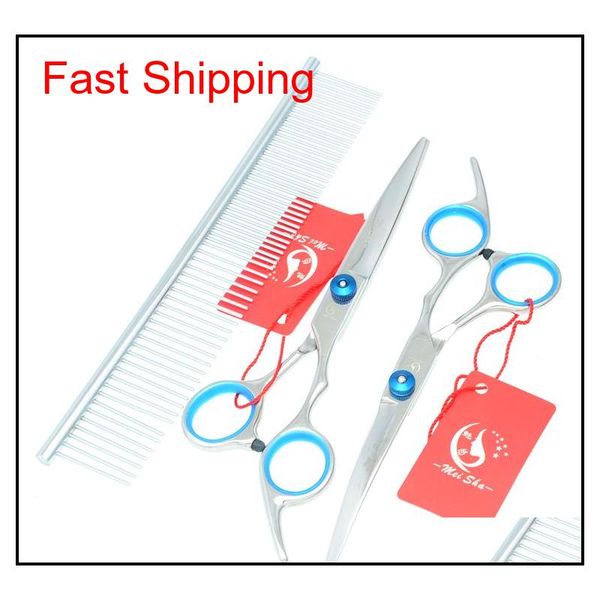 

6.0inch meisha 2017 new professional pet grooming scissors set pet scissors cutting & thinning & curved dog sh qylyrn bdesports