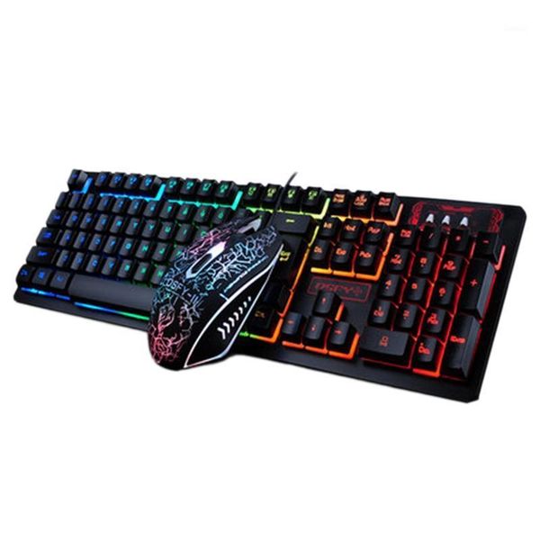 

keyboard mouse combos k13 gaming wired set mute button rgb backlight mechanical for pc lap