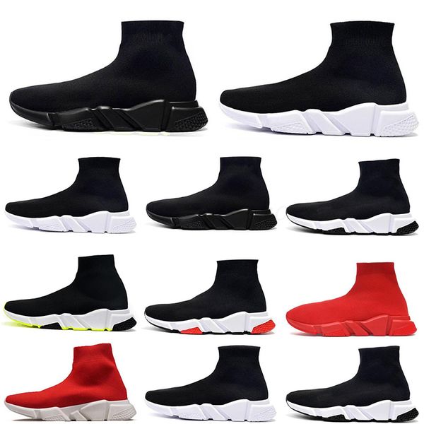 2022 Herren Speed Runner Trainer 1.0 Socke Freizeitschuhe Plattform Damen Sneakers Triple Black White Classic mit Spitze Jogging Walking Outdoor Fly Socken Speeds Boot PR01