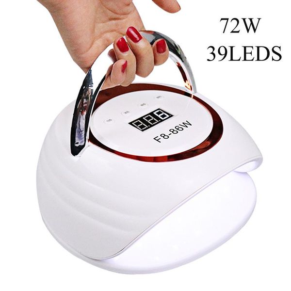 

nail dryers 72w high power 39leds fast drying polish portable design dryer curing all kinds of gels salon use art tools