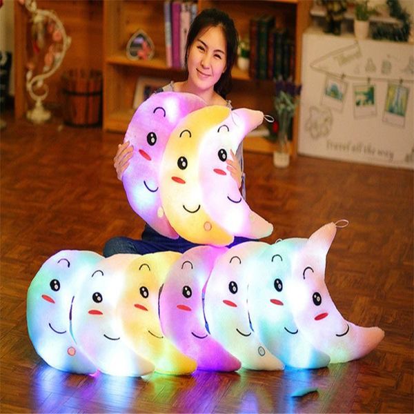 

creative moon led colorful luminous doll luminous pillow plush children toys children's gifts birthday gifts christmas gifts