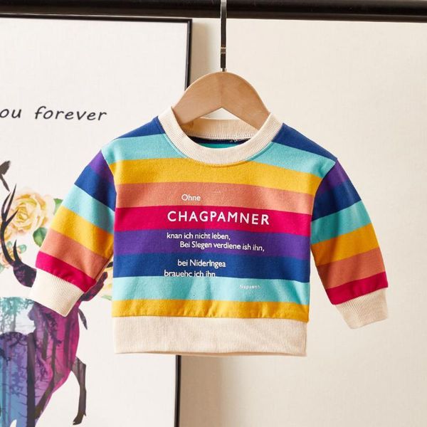 

2021 new facejoyous autumn toddler baby girls kids sweatshirts long sleeve raiow t-shirt sweatshirt clothes outfit 0-3y 78qs, Blue;gray