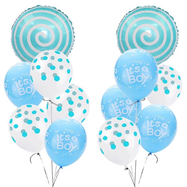 

amawill baby shower boy chick lollipop foil balloon it's a boy girl latex globos paper pennant for christening baptism decor 7d wmtlrl
