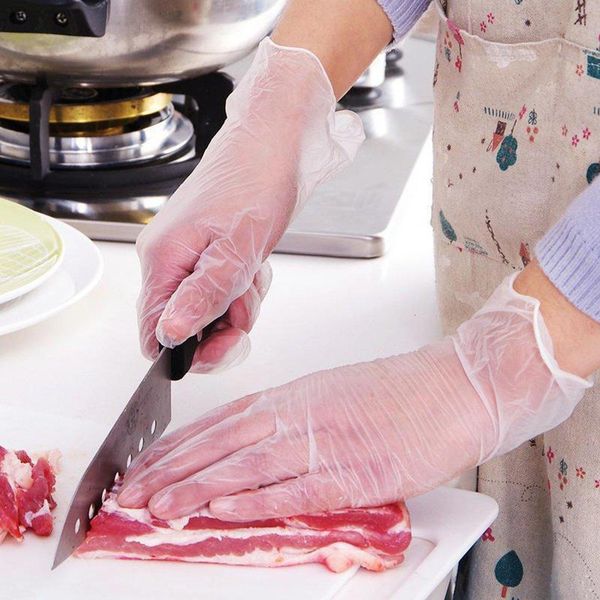 

pvc 100 pcs disposable real dishwashing/kitchen/ /latex/rubber/garden transparent gloves universal for home cleaning xnc