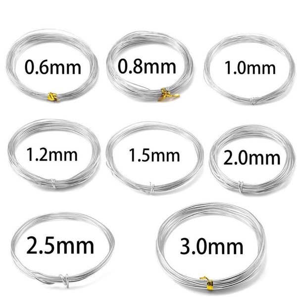 

2-10m/lot multicolor multi-function soft aluminum metal wire craft floristry wire for bracelet jewelry makings diy wmtkgf, White;red