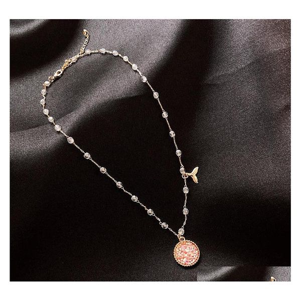 

s1162 fashion jewelry mermaid necklace sea's daughter super fairy choker necklace crystal sqcosu dh_seller2010, Silver