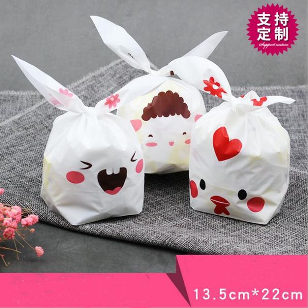 

gift wrap medium baking packaging creative long ear west point biscuit bag candy cookie 50pcs