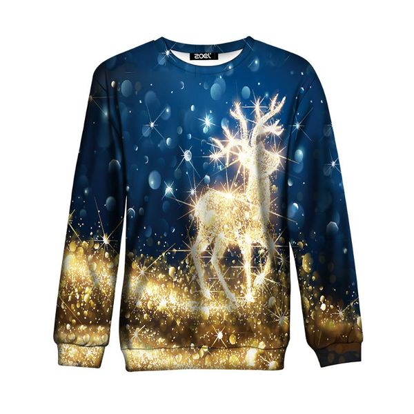 

christmas funny trick long-sleeved sweater clothing harajuku wind mercury blue cai lu hoodie wy1670, White
