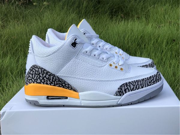 

2021 air authentic 3 wmns laser orange white cement grey black men women athletic shoes trainers sneakers outdoor sports with original box