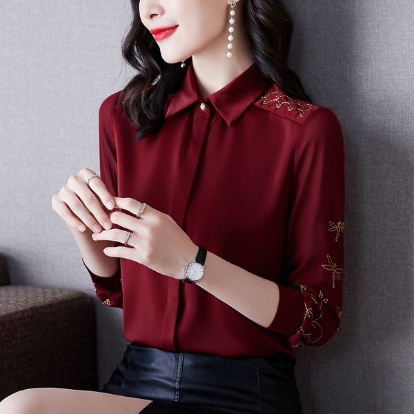 

simple basic round neck long sleeve t-shirt for women korean version design feeling irregular fold wear loose bottom shirt 4416, White