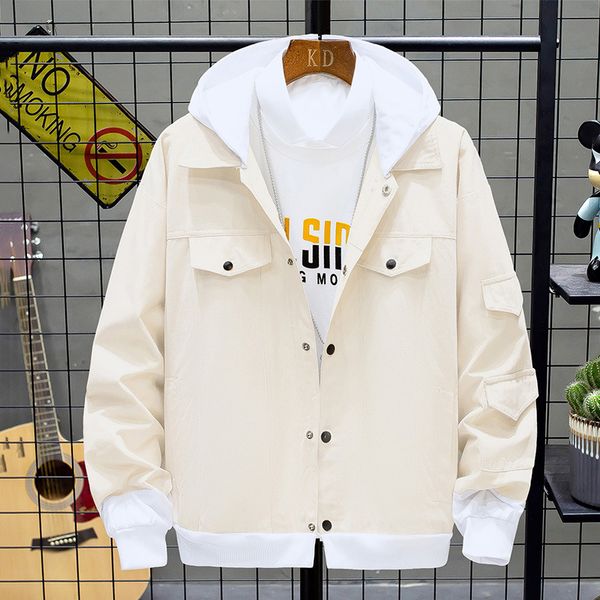 

personality spring and autumn men's jackets tide hoodies couple loose denim jackets, Black;brown