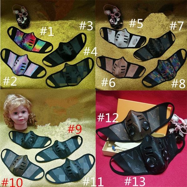 

leather dustproof unsiex breathe face fashion print pu men women mouth-muffle washable outdoor sports protecti